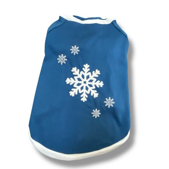 Wondershop Snowflake Dog Sweatshirt Size Large Fleece Lining Pet Pup Blue White - Picture 4 of 13